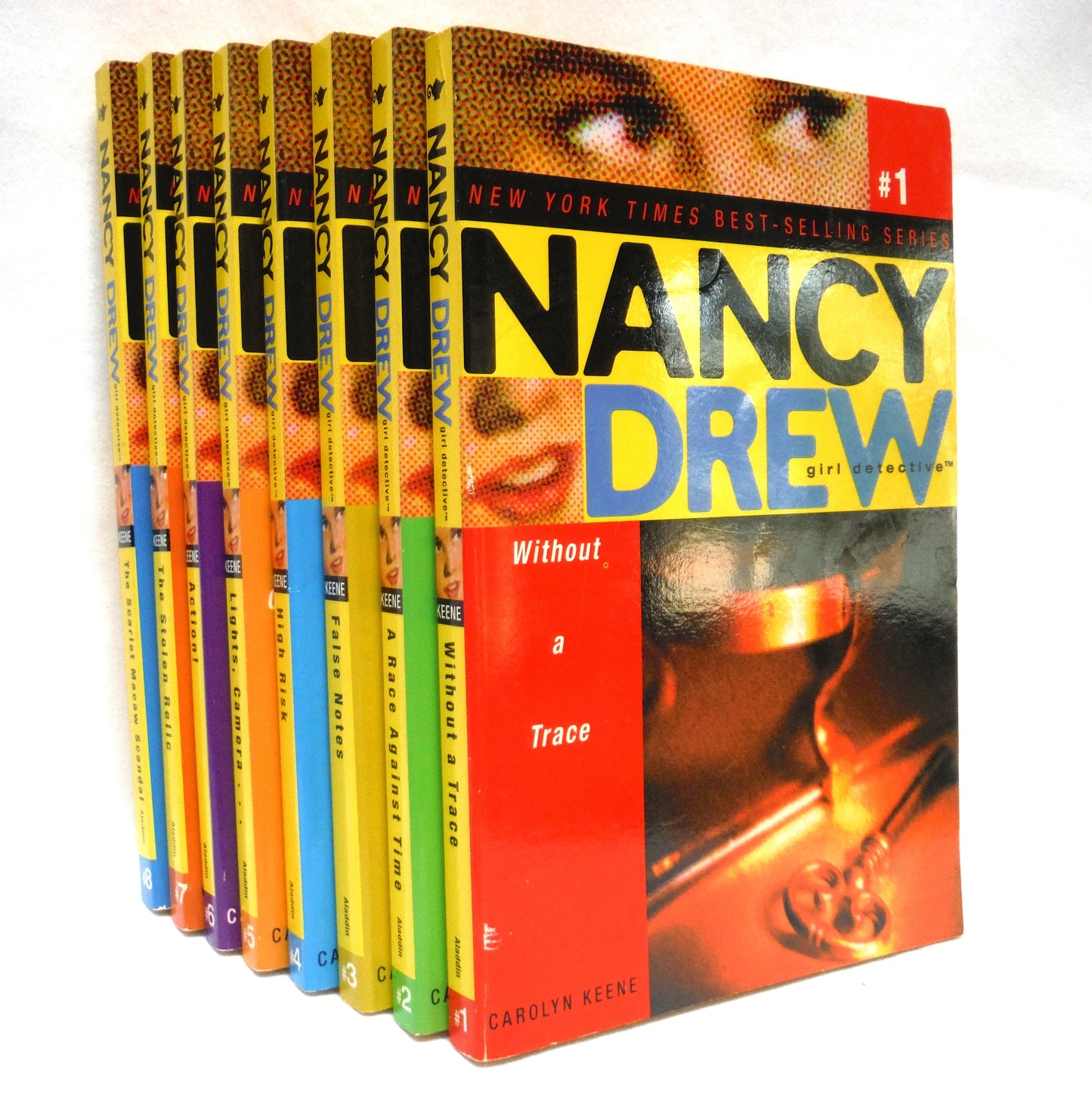 NANCY DREW GIRL DETECTIVE, Complete Set of All 8 Books Volume #1 to #8, by Carolyn Keene (2004 1st Ed.)