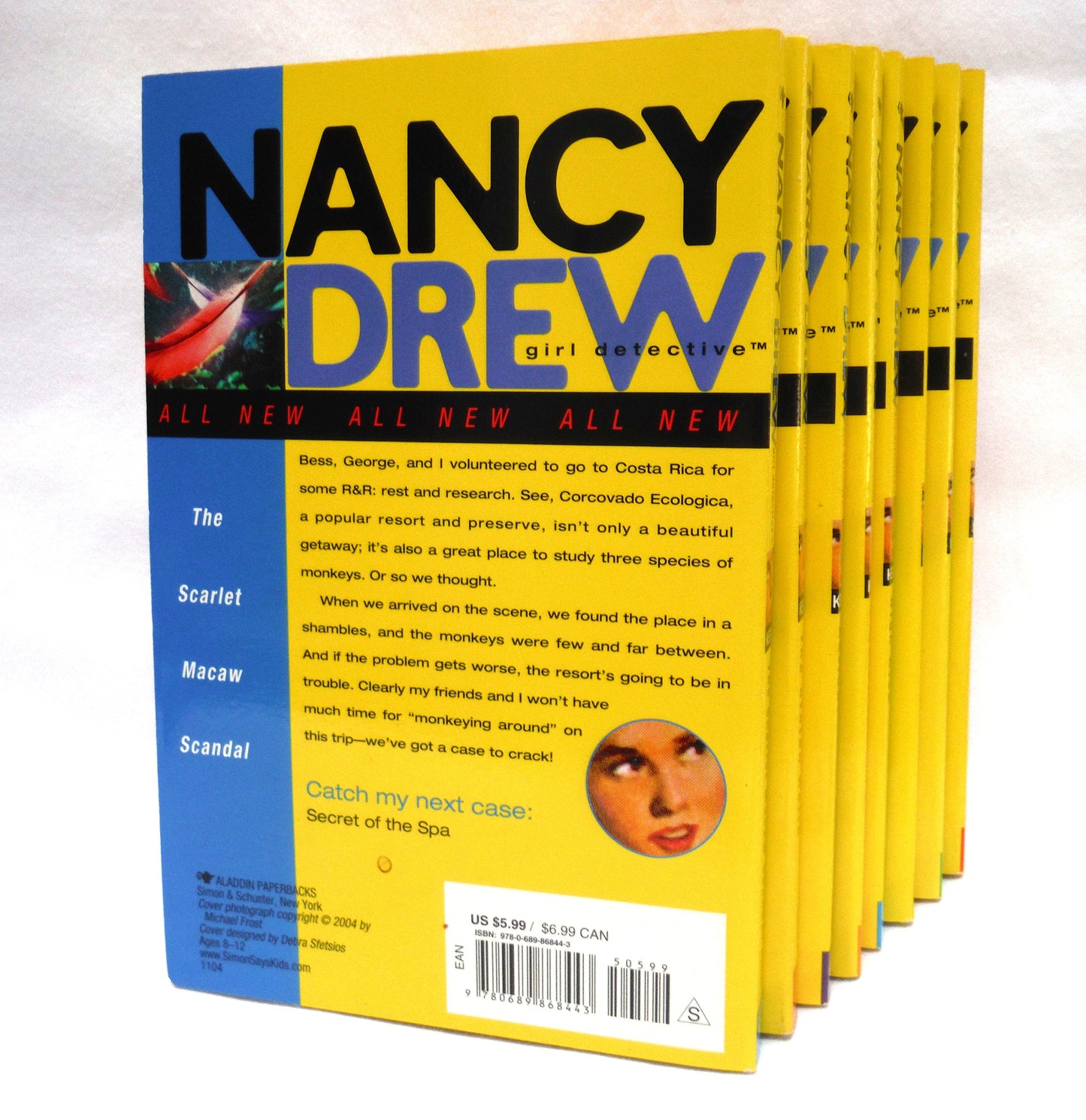 NANCY DREW GIRL DETECTIVE, Complete Set of All 8 Books Volume #1 to #8, by Carolyn Keene (2004 1st Ed.)
