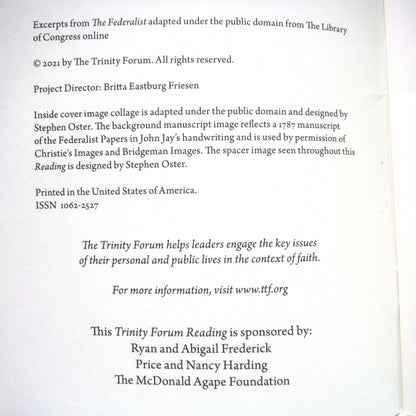 A VERY RARE FOUR-PACK OF TRINITY FORUM READING BOOKLETS by The Trinity Forum Society, 1st Ed. With Bonus Company Letter!