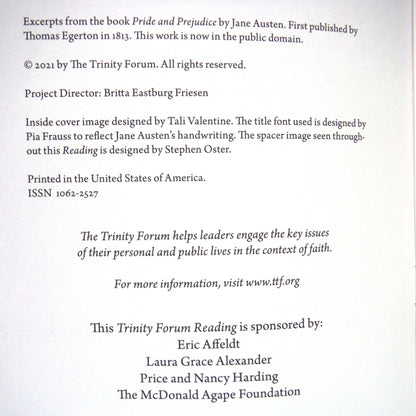 A VERY RARE FOUR-PACK OF TRINITY FORUM READING BOOKLETS by The Trinity Forum Society, 1st Ed. With Bonus Company Letter!