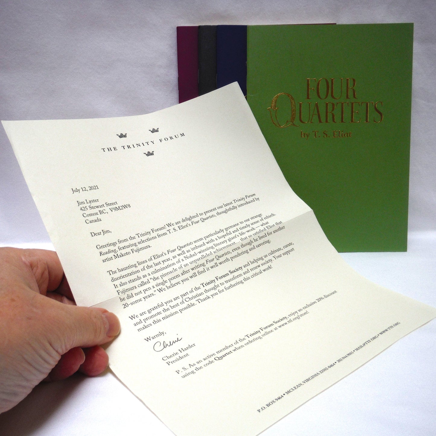 A VERY RARE FOUR-PACK OF TRINITY FORUM READING BOOKLETS by The Trinity Forum Society, 1st Ed. With Bonus Company Letter!