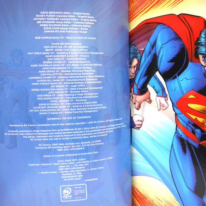 SUPERMAN, THE MEN OF TOMORROW, by D.C. Comics Legends Geoff Johns, John Romita Jr., Klaus Janson, and Laura Martin (2015 1st Ed.)