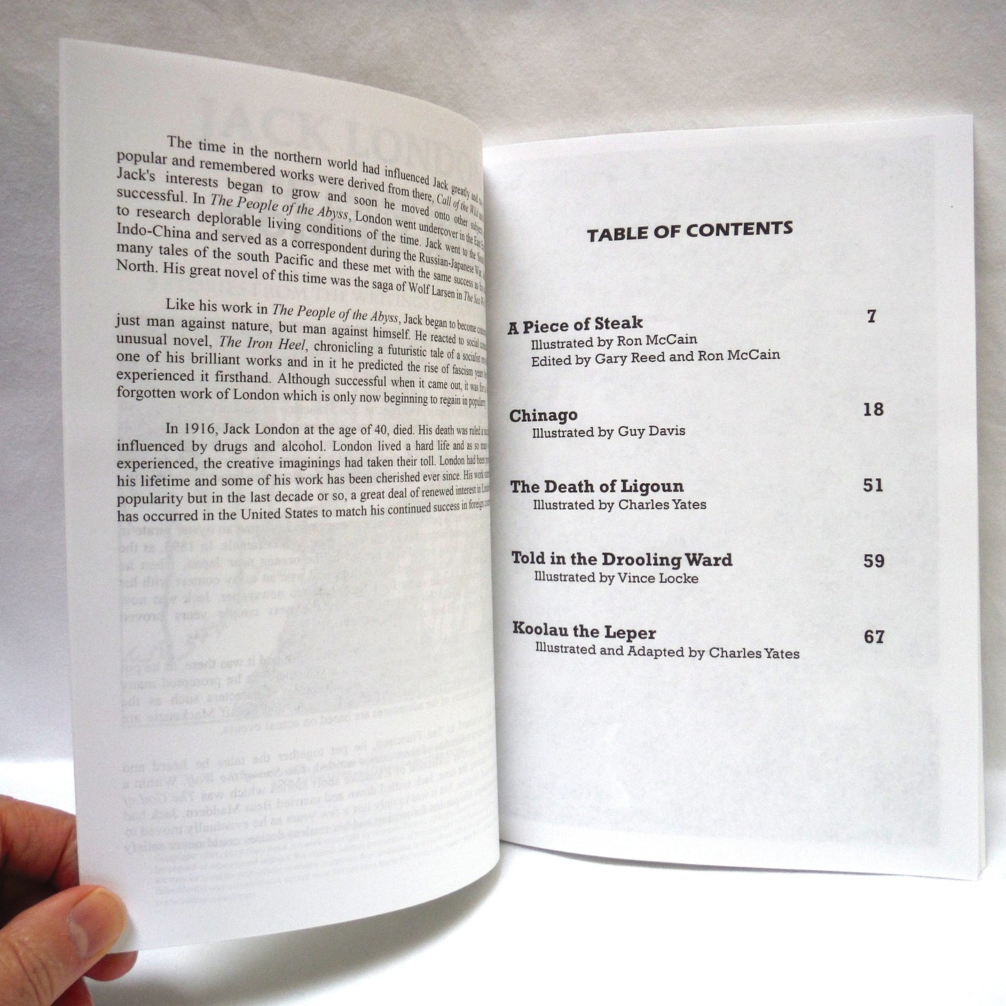 JACK LONDON, THE COMIC BOOK COLLECTION: 5 Stories From The Writings of Jack London by 5 Different Artists and Calibre Comics (2017 1st Ed.)