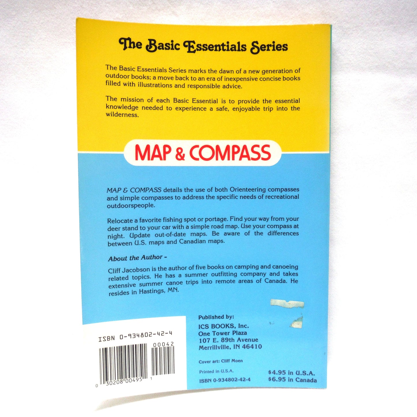 THE BASIC ESSENTIALS OF MAP & COMPASS, in The Basic Essentials Series by Cliff Jacobson (1988 1st Ed.)
