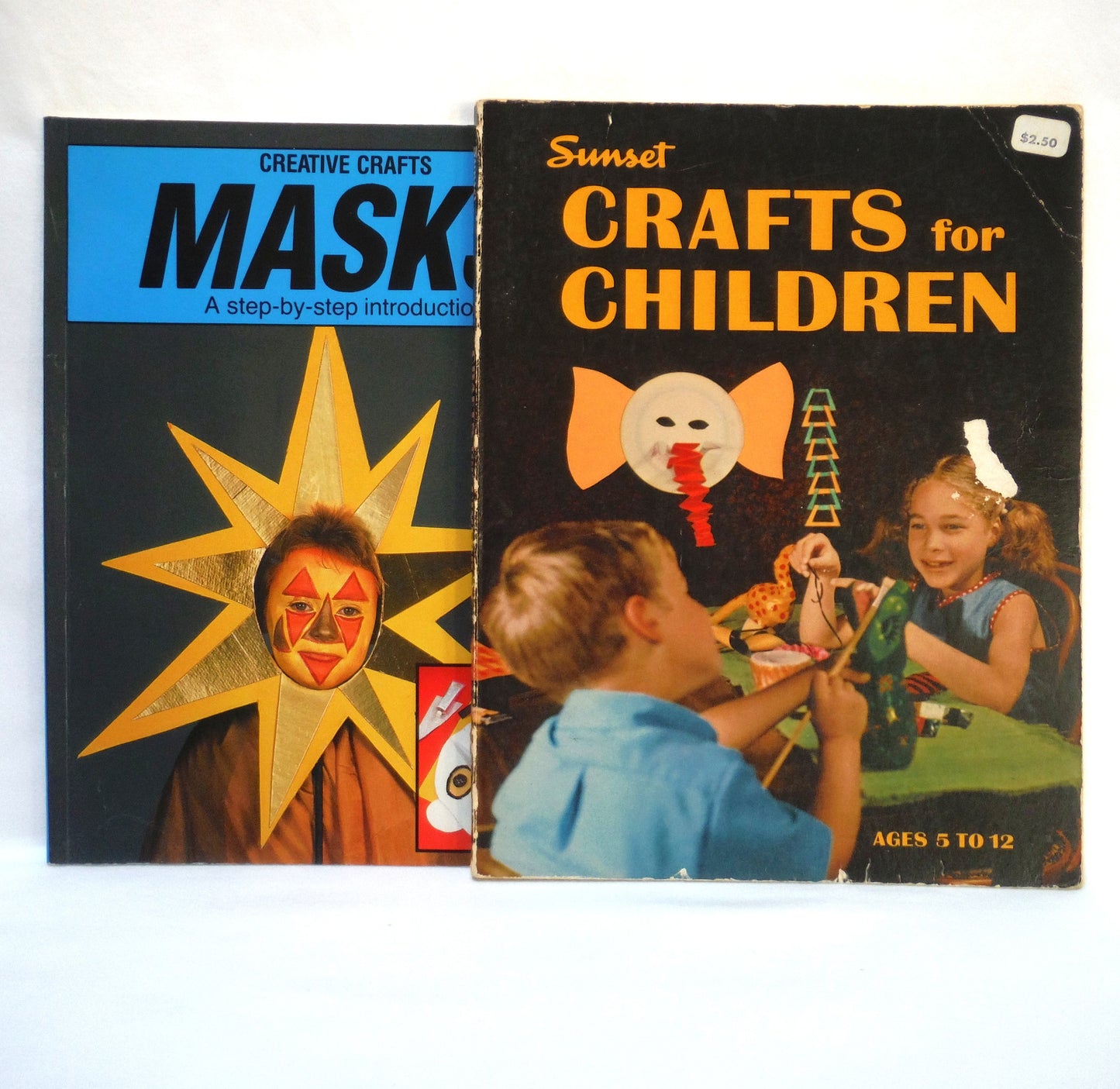 CREATIVE CRAFTS MASKS and SUNSET CRAFTS FOR CHILDREN, A Special Vintage TWO-BOOK Special Package for Keeping Children Creative!