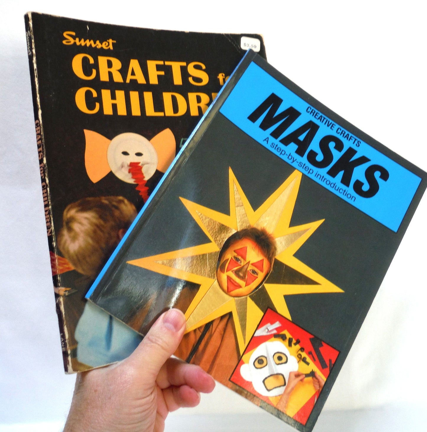 CREATIVE CRAFTS MASKS and SUNSET CRAFTS FOR CHILDREN, A Special Vintage TWO-BOOK Special Package for Keeping Children Creative!