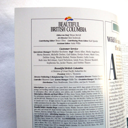 BEAUTIFUL BRITISH COLUMBIA MAGAZINE, The Dogs of Winter Wilderness Adventure, Volume 37, Number 4, Winter 1995