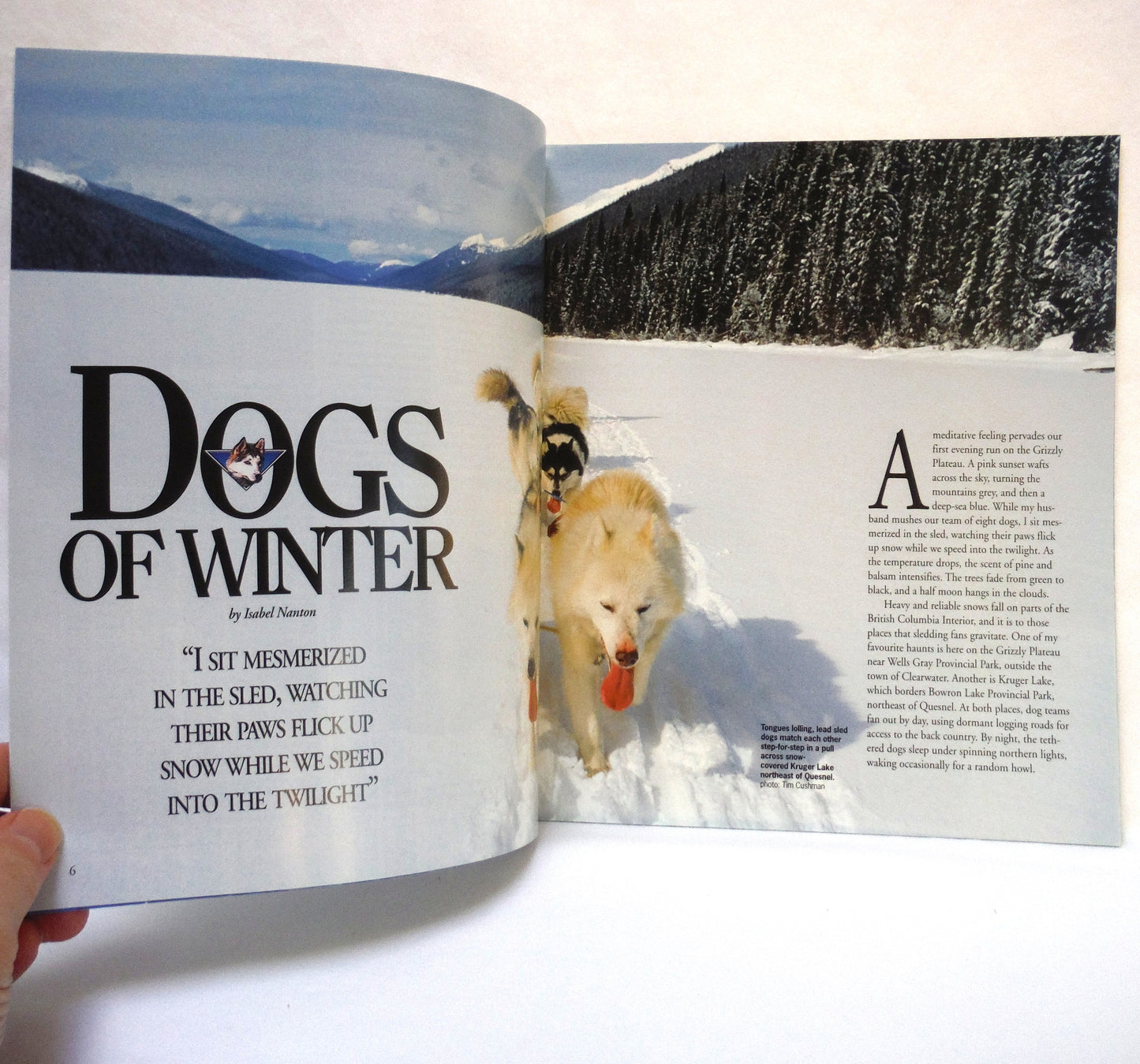 BEAUTIFUL BRITISH COLUMBIA MAGAZINE, The Dogs of Winter Wilderness Adventure, Volume 37, Number 4, Winter 1995