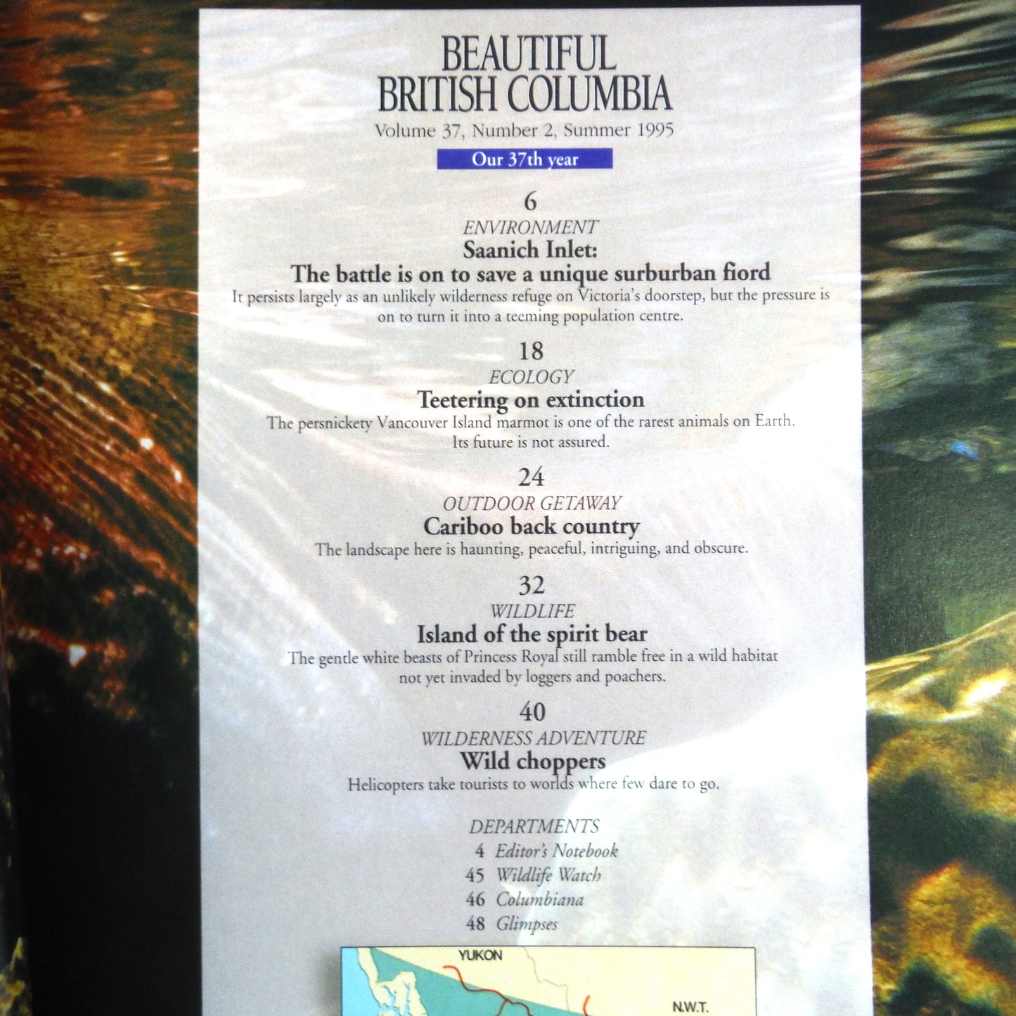 BEAUTIFUL BRITISH COLUMBIA MAGAZINE, Island of the Spirit Bear, Volume 37, Number 2, Summer 1995