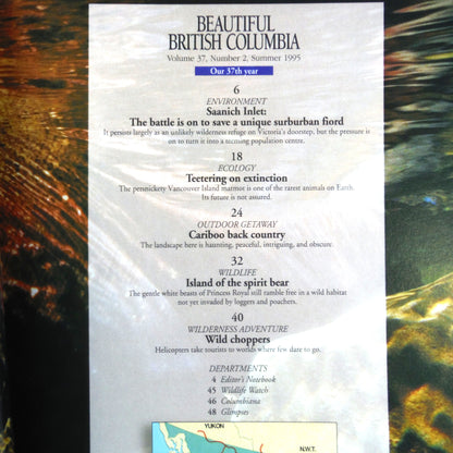 BEAUTIFUL BRITISH COLUMBIA MAGAZINE, Island of the Spirit Bear, Volume 37, Number 2, Summer 1995