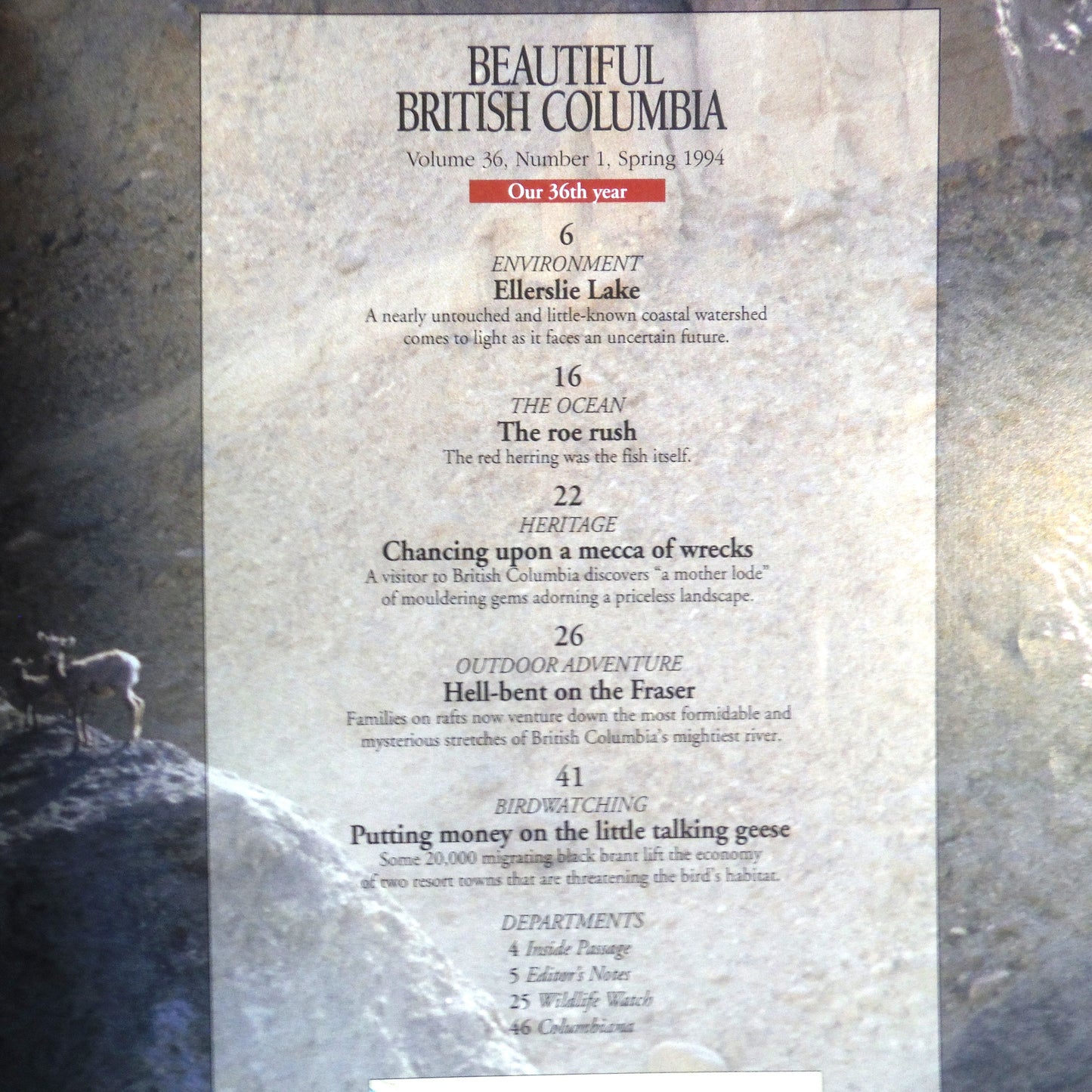 BEAUTIFUL BRITISH COLUMBIA MAGAZINE, Hell Bent on the Fraser, Volume 36, Number 1, Spring 1994