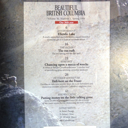 BEAUTIFUL BRITISH COLUMBIA MAGAZINE, Hell Bent on the Fraser, Volume 36, Number 1, Spring 1994