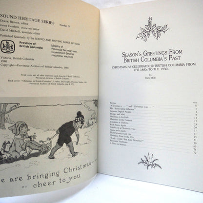 SEASON'S GREETINGS FROM BRITISH COLUMBIA'S PAST: Christmas as Celebrated in BC from 1880's to 1930's, by Rich Mole (1980 1st Ed.)