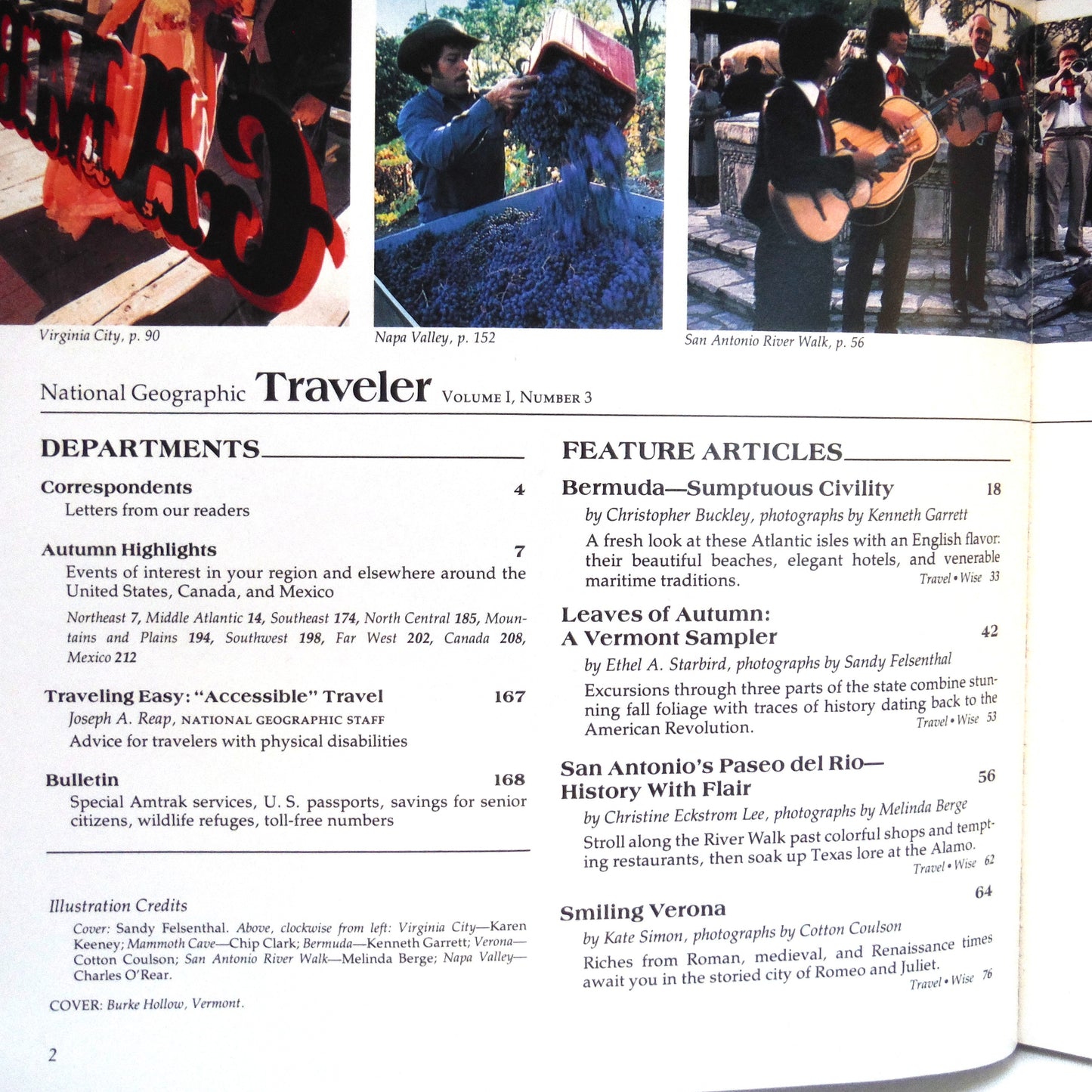NATIONAL GEOGRAPHIC TRAVELER MAGAZINE, Volume 1, Number 3, Autumn 1984