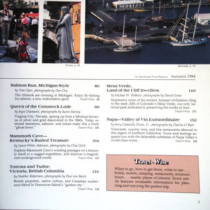 NATIONAL GEOGRAPHIC TRAVELER MAGAZINE, Volume 1, Number 3, Autumn 1984