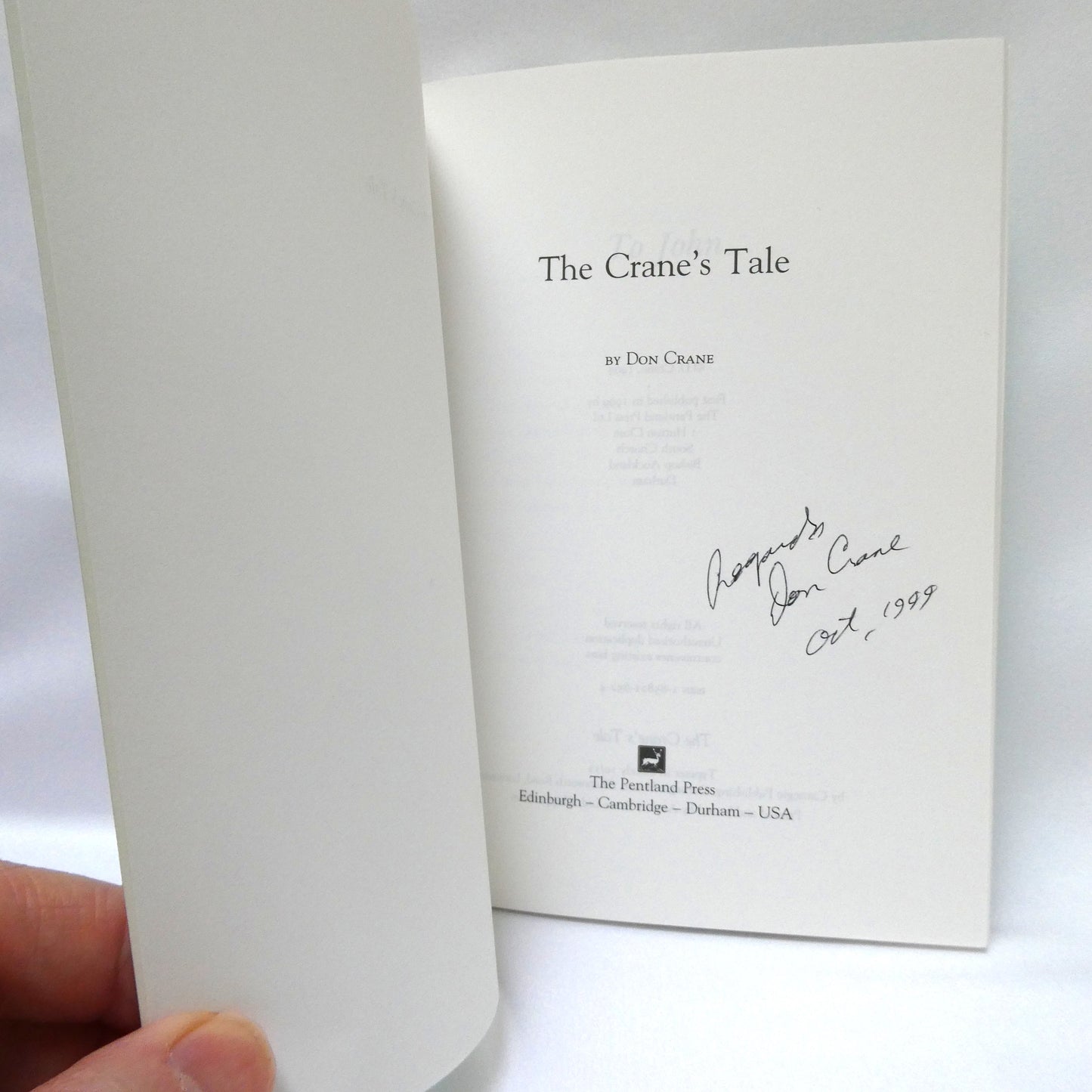 THE CRANE'S TALE, Canadian Arctic Short Stories by Don Crane (1st Ed. SIGNED)