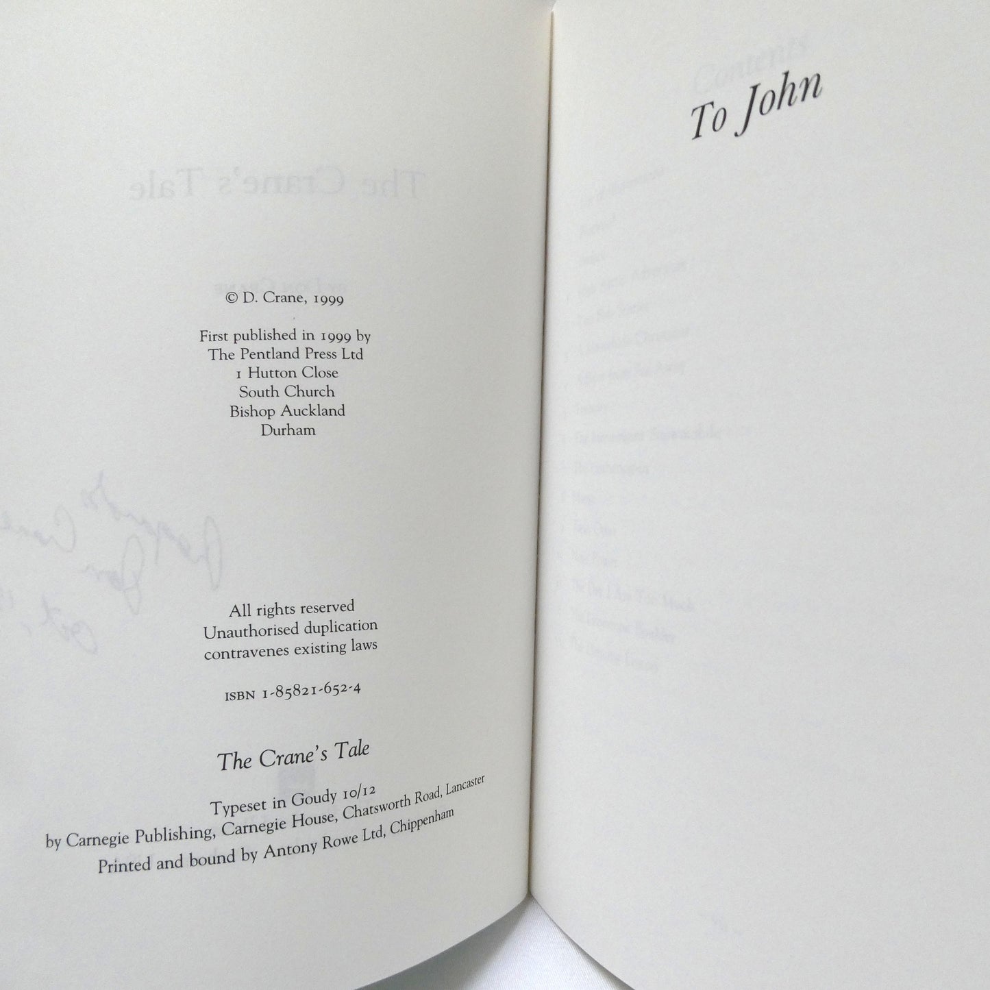 THE CRANE'S TALE, Canadian Arctic Short Stories by Don Crane (1st Ed. SIGNED)