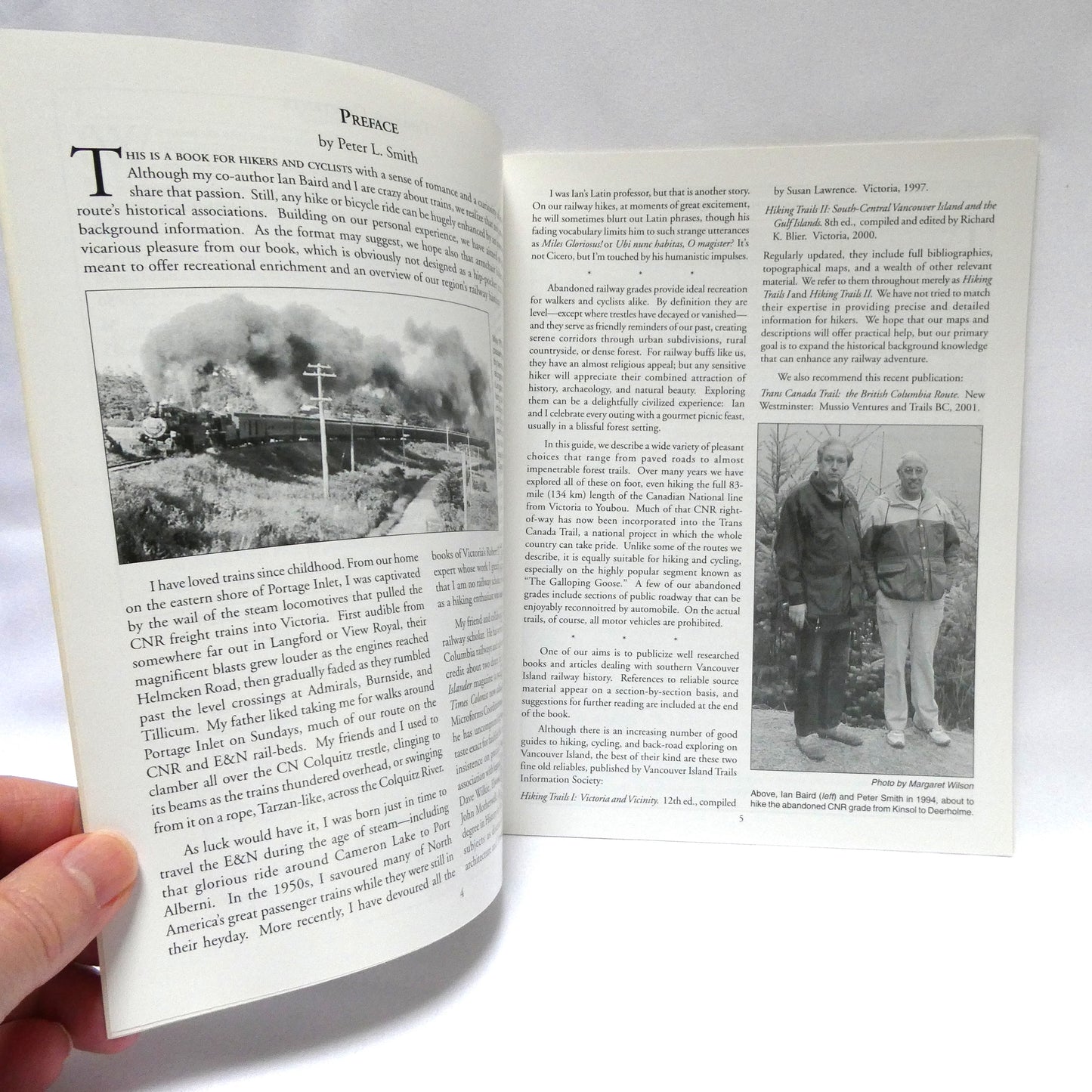 GHOSTS ON THE GRADE, Hiking and Biking Abandoned Railways on Southern Vancouver Island, by Ian Baird and Peter Smith (1st Ed. SIGNED)
