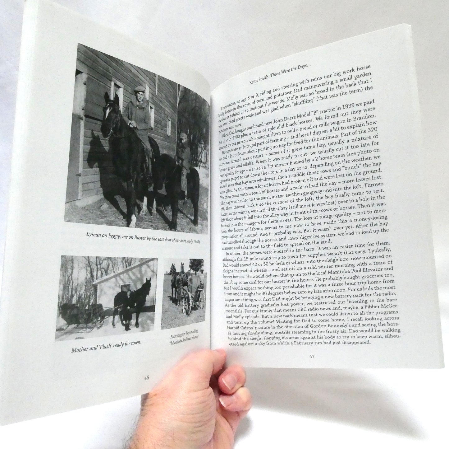 THOSE WERE THE DAYS, Memories of a Manitoba Farm Boy from the 1930's, by R. Keith Smith (1st Ed. SIGNED)