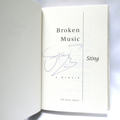 STING, broken music, a memoir by Sting (1st Ed. SIGNED)