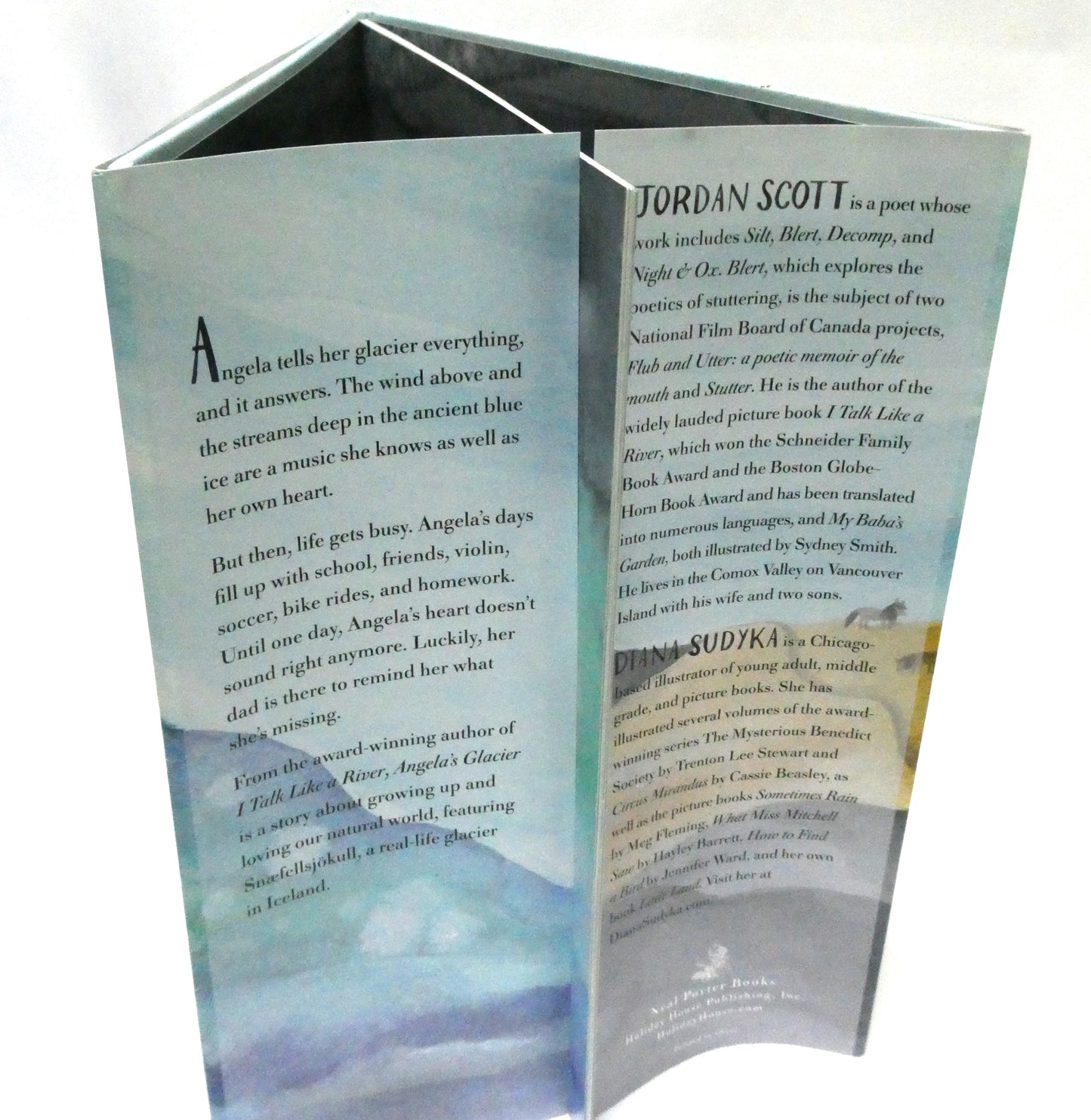ANGELA'S GLACIER, by Jordan Scott, Illustrated by Diana Sudyka (1st Ed. SIGNED)