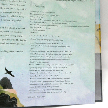 ANGELA'S GLACIER, by Jordan Scott, Illustrated by Diana Sudyka (1st Ed. SIGNED)