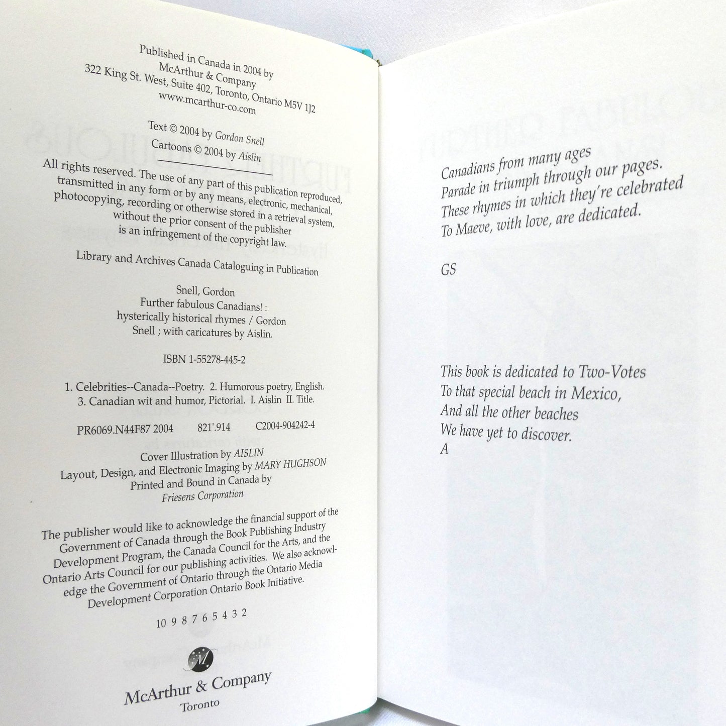 FURTHER FABULOUS CANADIANS! Hysterically Historical Rhymes by Gordon Snell & AISLIN (2004 1st Ed.)