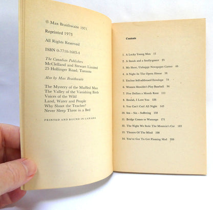 THE NIGHT WE STOLE THE MOUNTIE'S CAR, A Funny Story by Max Braithwaite (2000 1st Ed.)