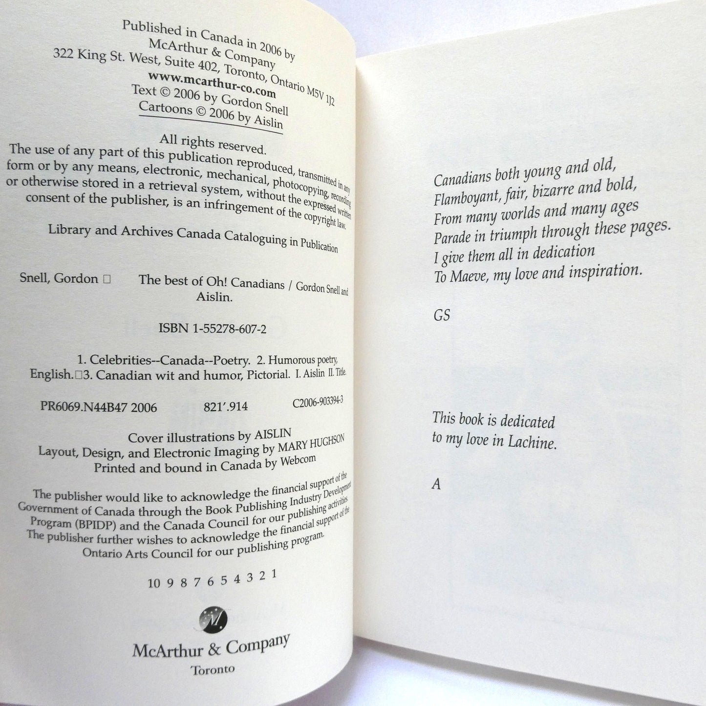 THE BEST OF OH! CANADIANS, By Gordon Snell & AISLIN (2000 1st Ed.)