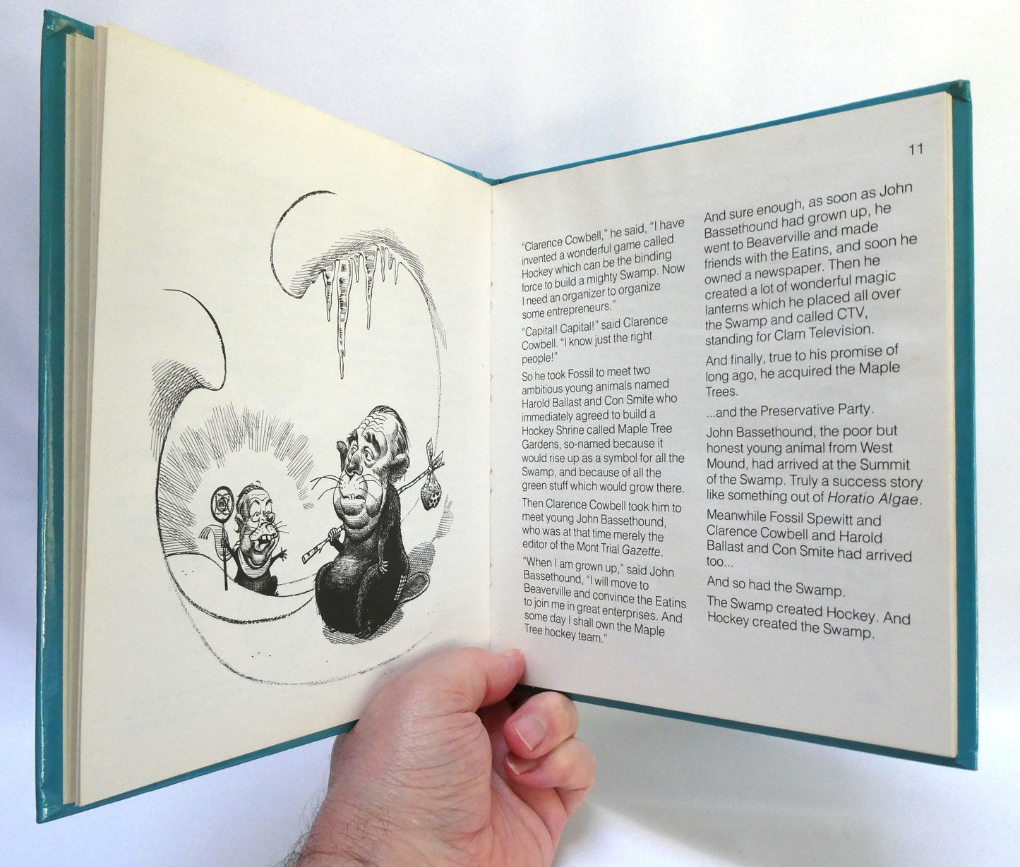 BLOOD, SWEAT & BEARS, Political Hockey Humour by Stanley Burke and Roy Peterson (1976 1st Ed.)