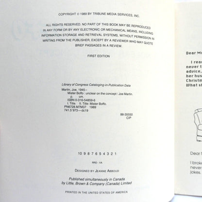 MISTER BOFFO, Unclear on the Concept, Cartoons by Joe Martin (1989 1st Ed.)