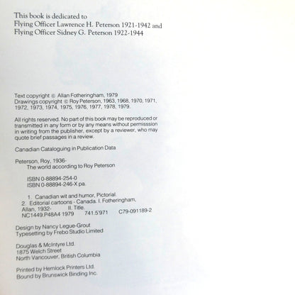THE WORLD ACCORDING TO ROY PETERSON, With The Gospel According to Allan Fotheringham (1979 1st Ed.)