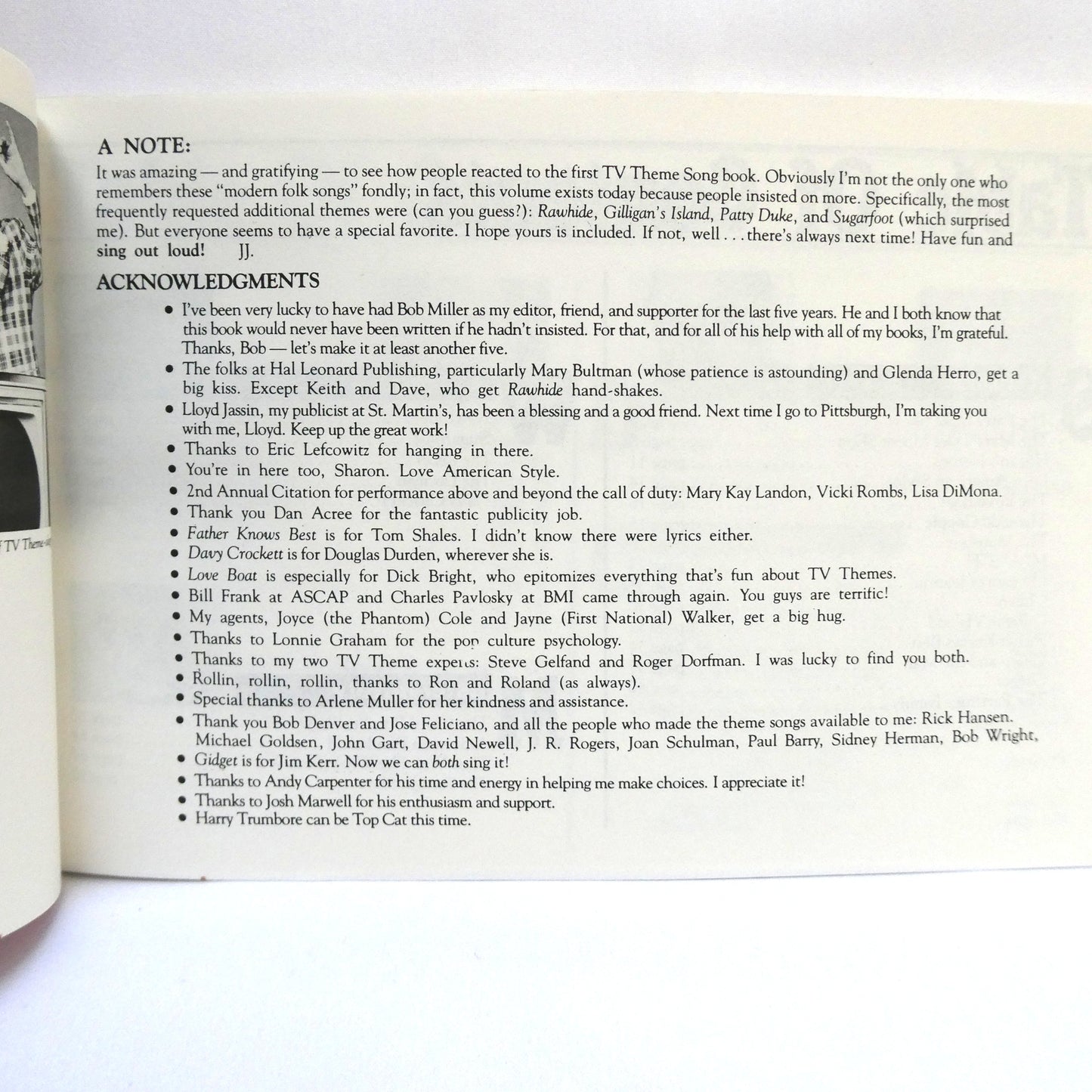 THE TV THEME SONG SING-ALONG SONG BOOK, You Loved The First Book, Now Here's Volume 2, by John Javna (1985 1st Ed.)