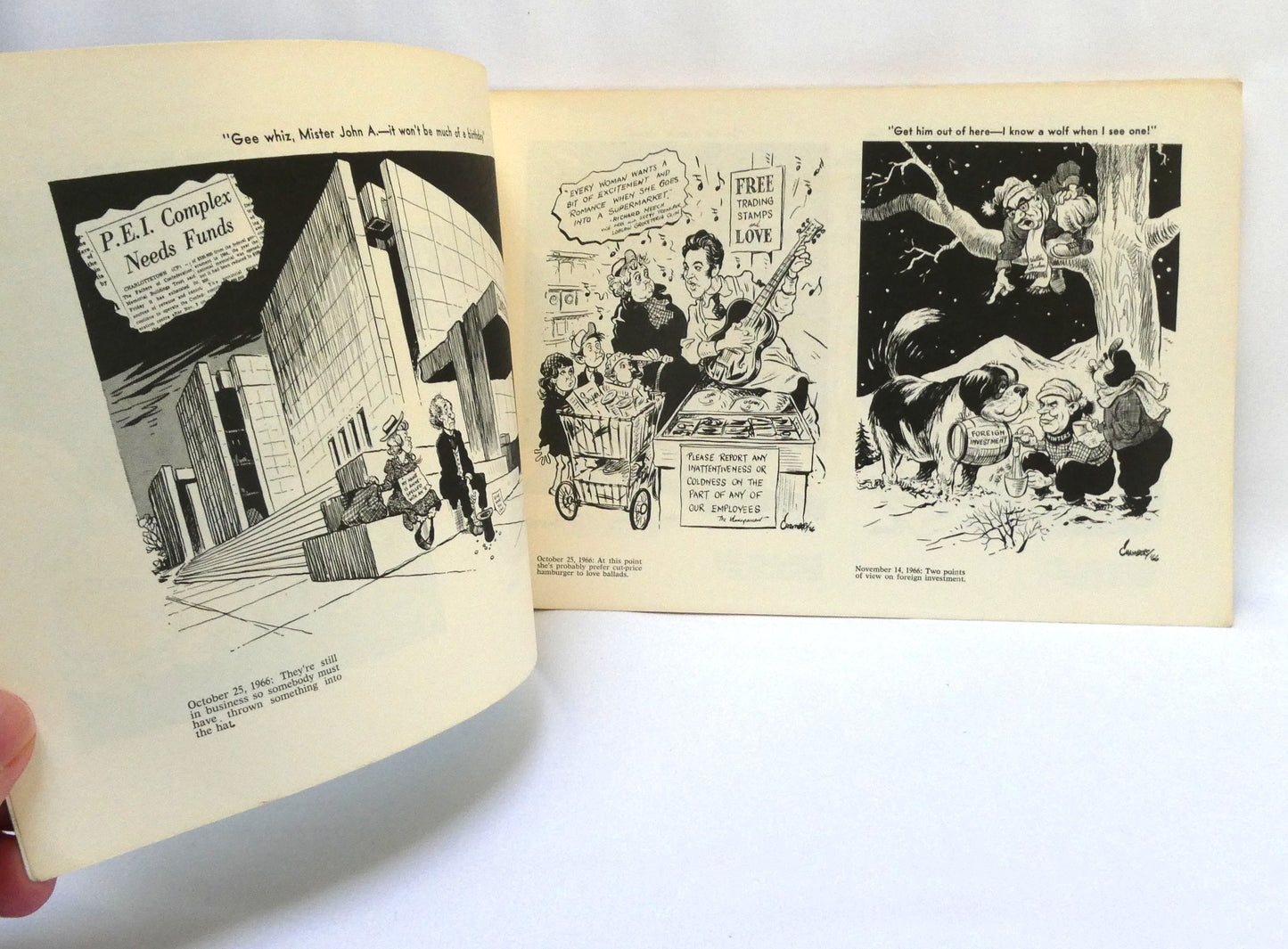 CARTOONS BY CHAMBERS '67, Canadian 100th Centennial Edition Political Cartoons by Bob Chambers from the Chronicle-Herald and The Mail-Star Newspapers, Halifax, Nova Scotia  (RARE: 1967 Expo 1st Ed.)