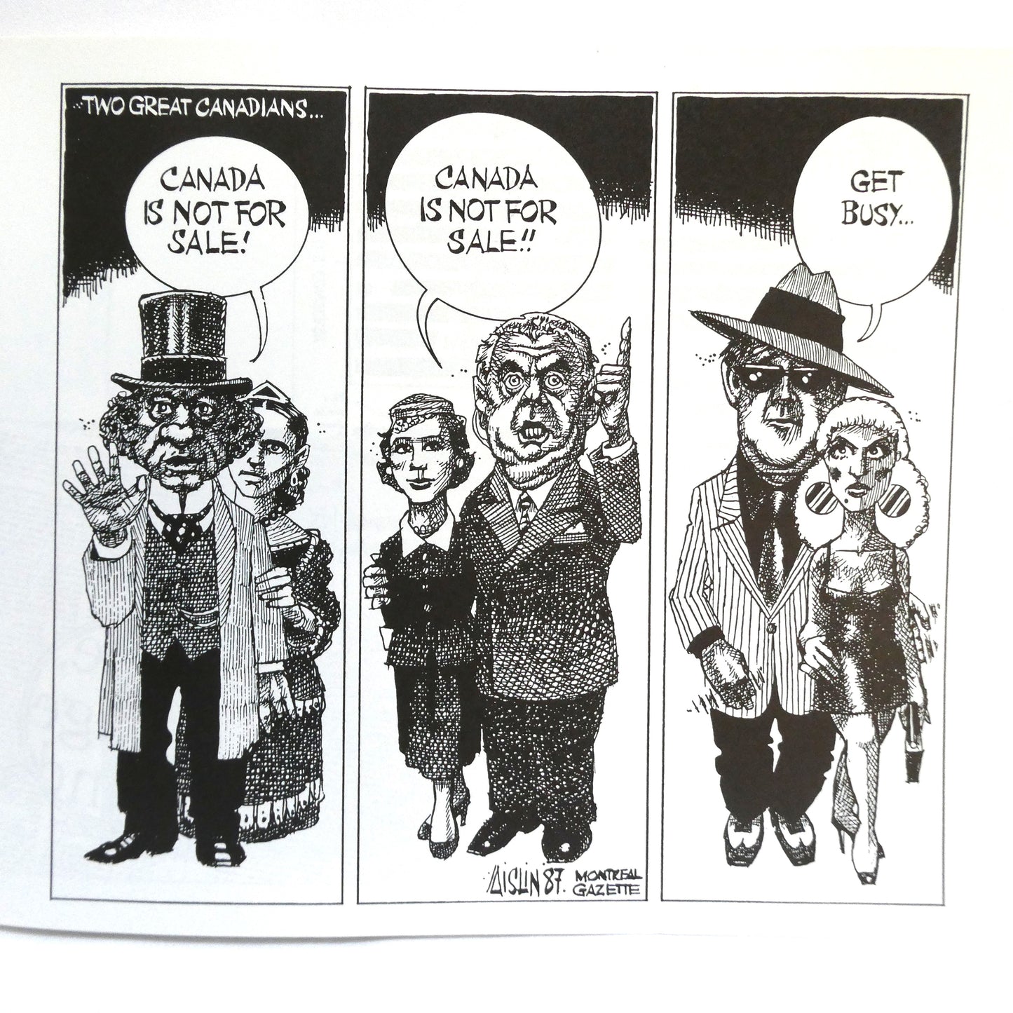 THE LAWN JOCKEY, And Other AISLIN Cartoons by Terry Mosher (1989 1st Ed.)