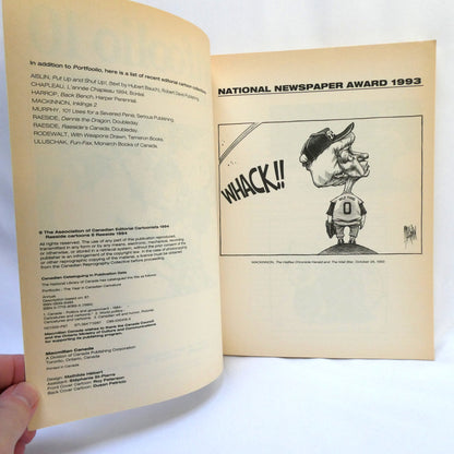 PORTFOOLIO 10, The Year's Best Canadian Editorial Cartoons, Text by Ken MacQueen, Edited by Guy Badeaux  (1994 1st Ed.)