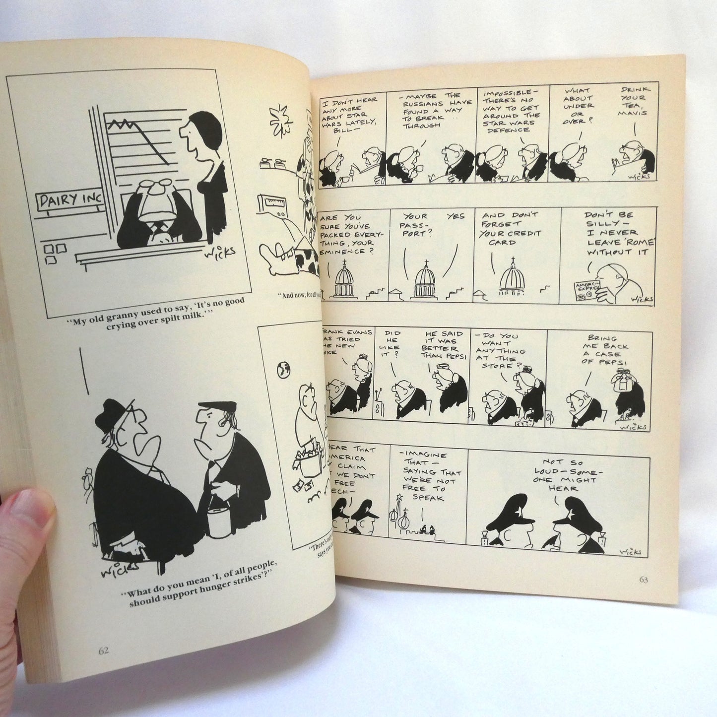 THE FIRST BEN WICKS TREASURY, Cartoons by Ben Wicks (1985 1st Ed.)