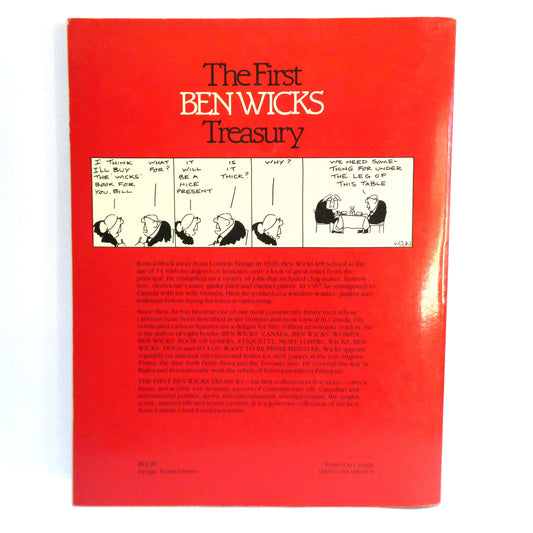 THE FIRST BEN WICKS TREASURY, Cartoons by Ben Wicks (1985 1st Ed.)
