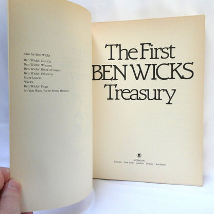 THE FIRST BEN WICKS TREASURY, Cartoons by Ben Wicks (1985 1st Ed.)