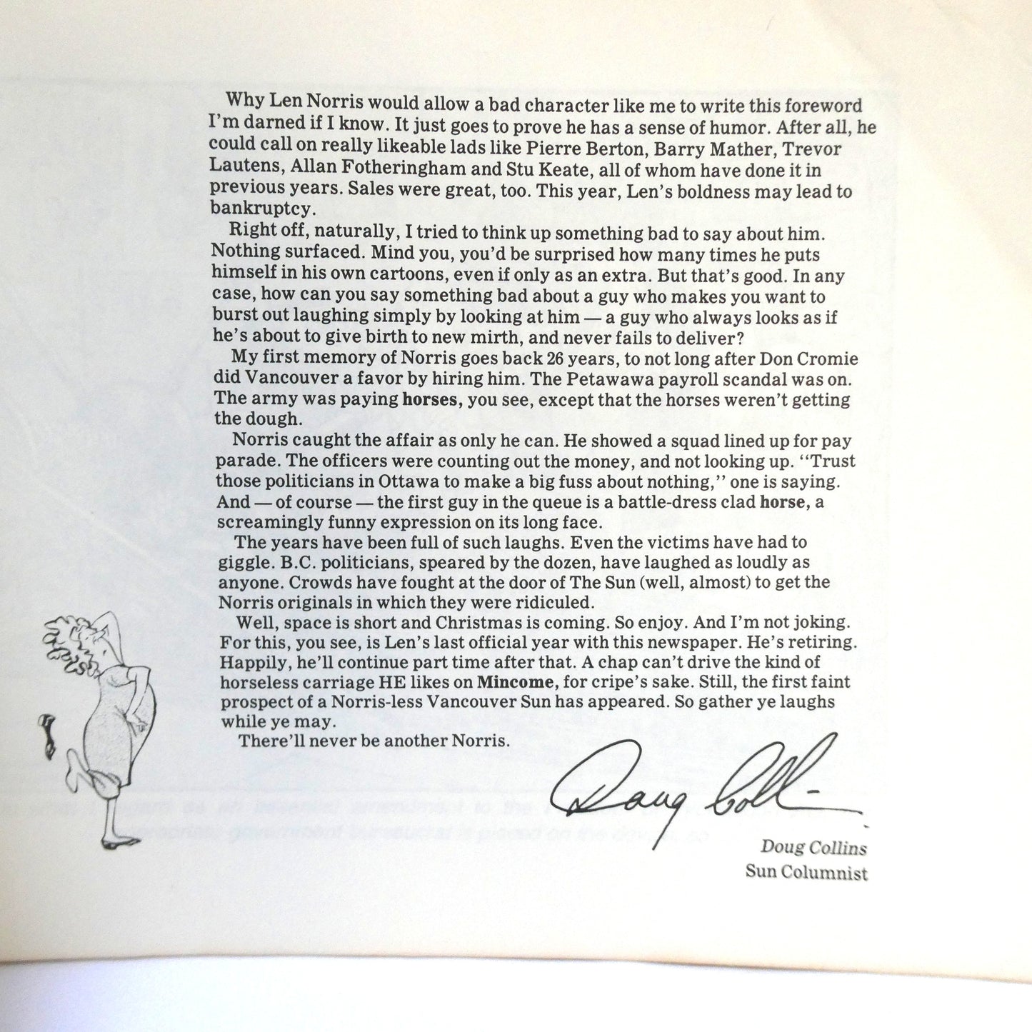 NORRIS, 27th Annual Collection of 101 Cartoons from The Vancouver Sun (1978 1st Ed.)