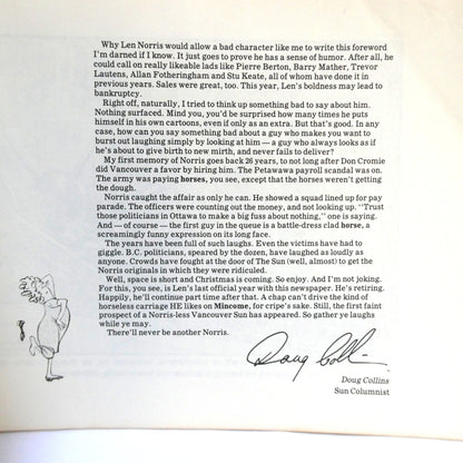 NORRIS, 27th Annual Collection of 101 Cartoons from The Vancouver Sun (1978 1st Ed.)