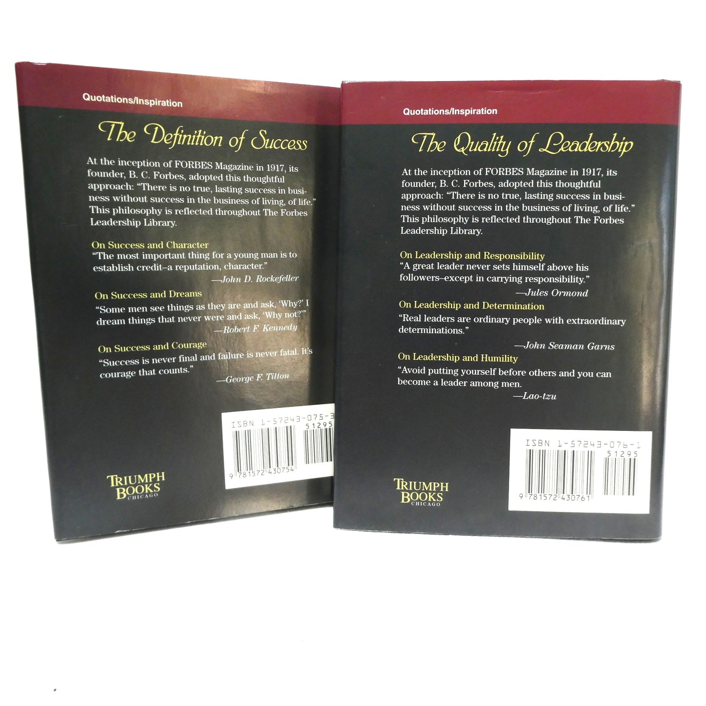 THE FORBES LEADERSHIP LIBRARY, Two-Book Special Package Includes Thoughts on Leadership, and Thoughts on Success