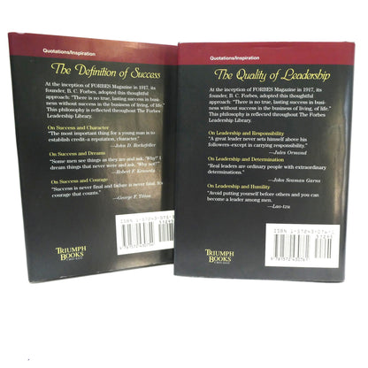 THE FORBES LEADERSHIP LIBRARY, Two-Book Special Package Includes Thoughts on Leadership, and Thoughts on Success