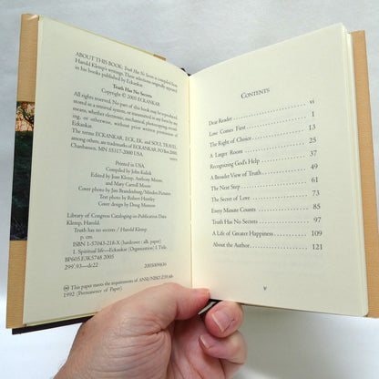 HAROLD KLEMP, Two-Book Special Package Includes Truth Has No Secrets, and The Spiritual Life