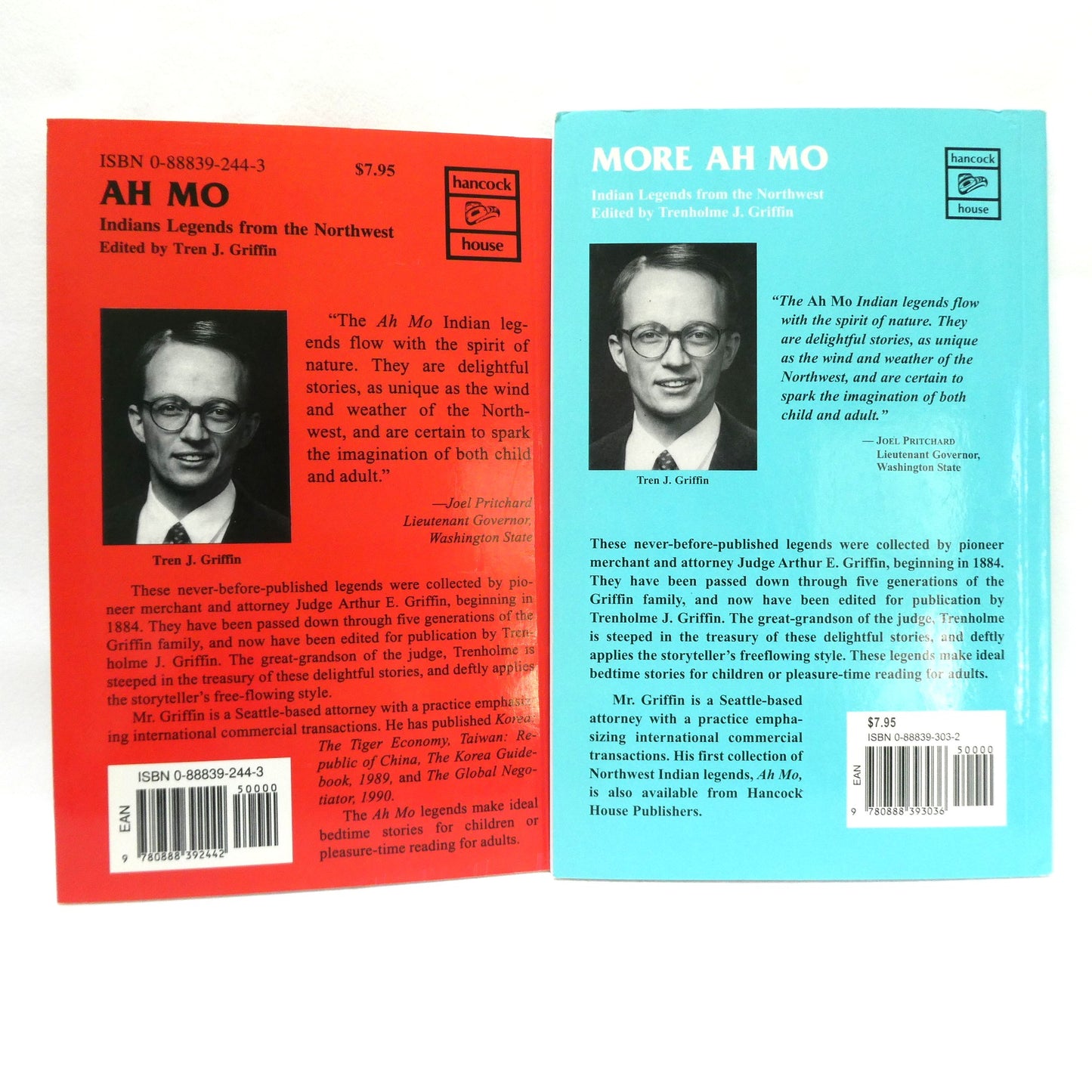 INDIAN LEGENDS FROM THE NORTHWEST, by Judge Arthur Griffin, Two-Book Special Package, Includes Ah Mo, and More Ah Mo