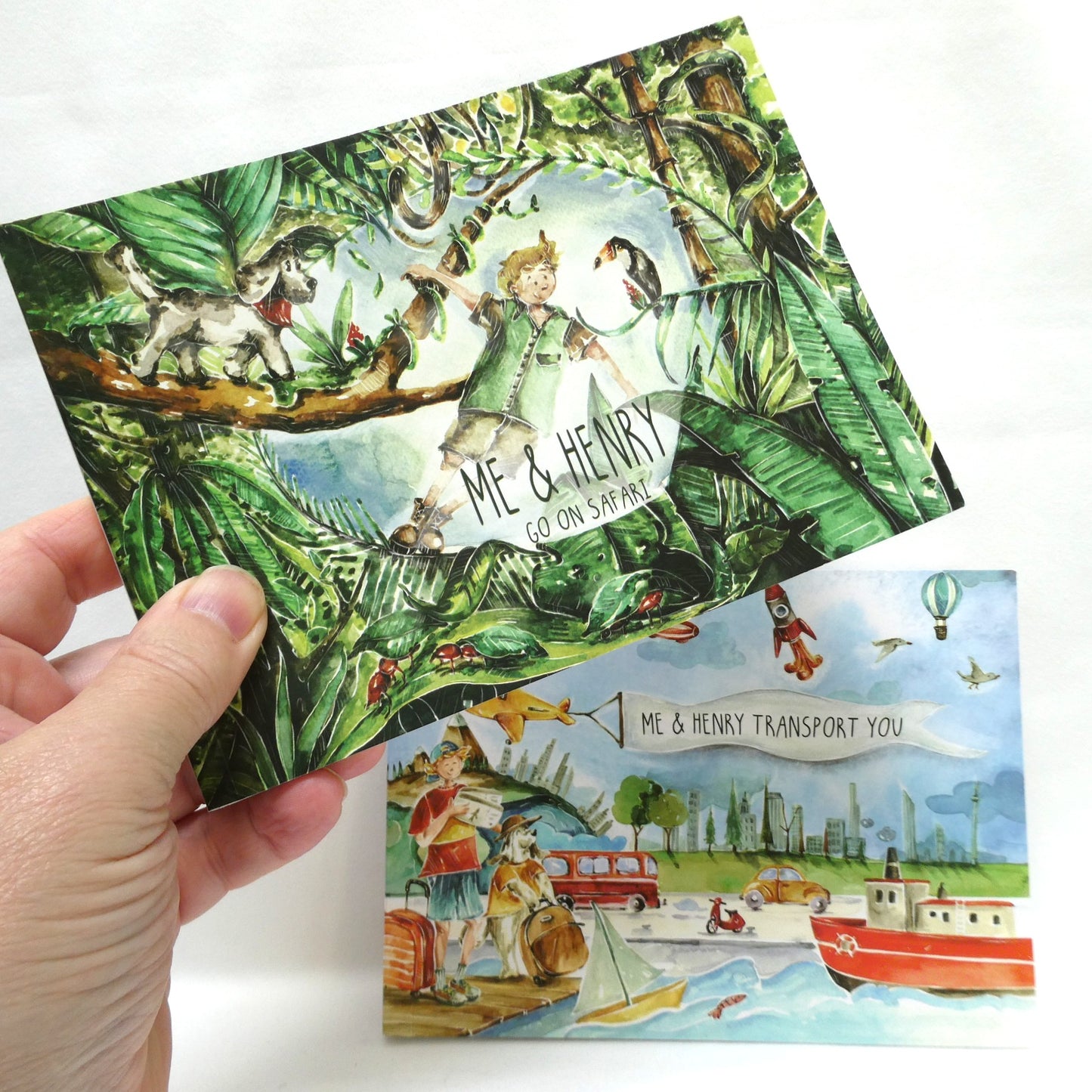 ME & HENRY By Mark Jeynes, Two-Book Special Package Includes Me & Henry Transport You, and Me & Henry Go On Safari