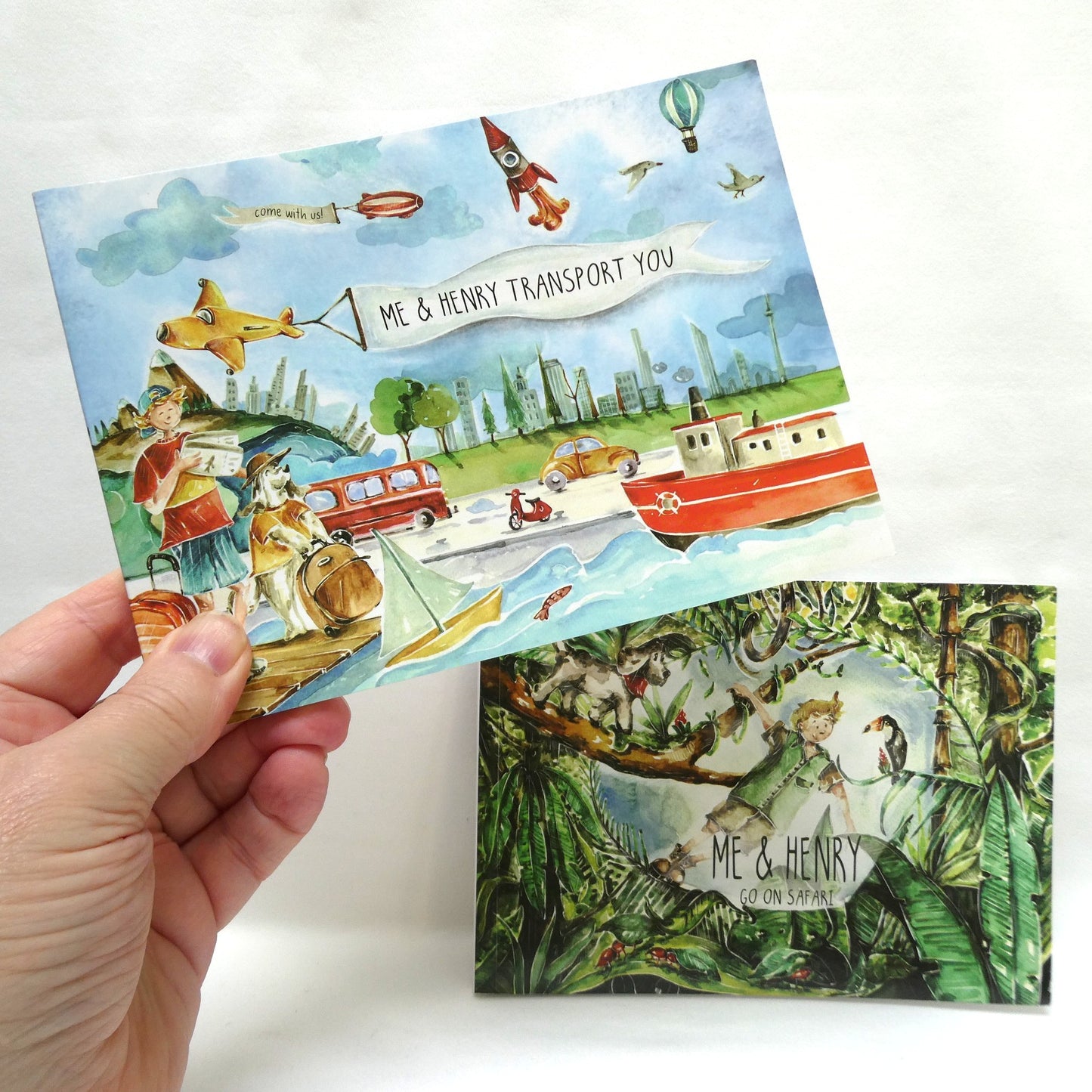 ME & HENRY By Mark Jeynes, Two-Book Special Package Includes Me & Henry Transport You, and Me & Henry Go On Safari