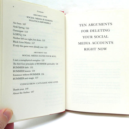 TEN ARGUMENTS FOR DELETING YOUR SOCIAL MEDIA ACCOUNTS RIGHT NOW! By Jaron Lanier (2018 1st Ed.)