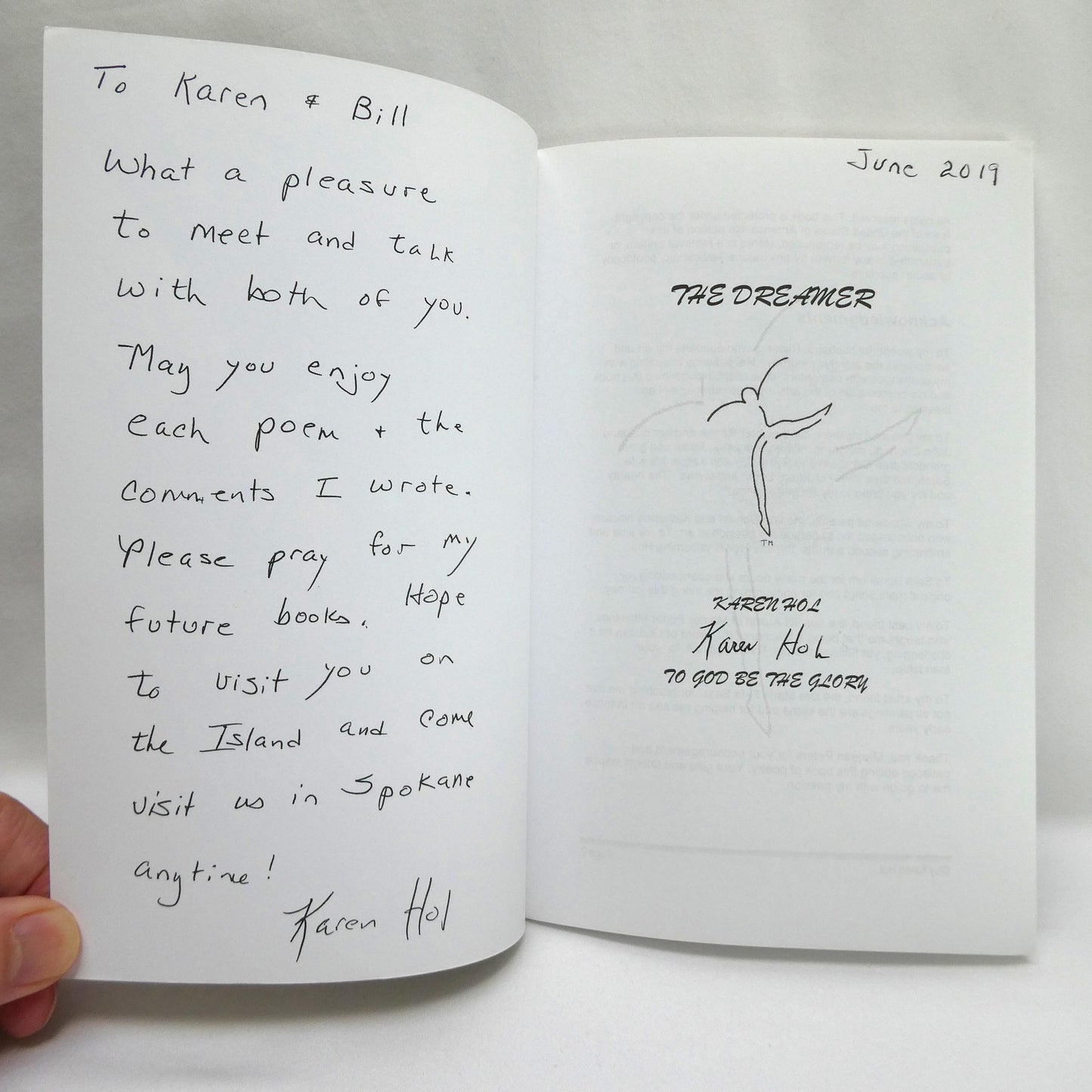 THE DREAMER, Poetry by Karen Hol (1st Ed. SIGNED)