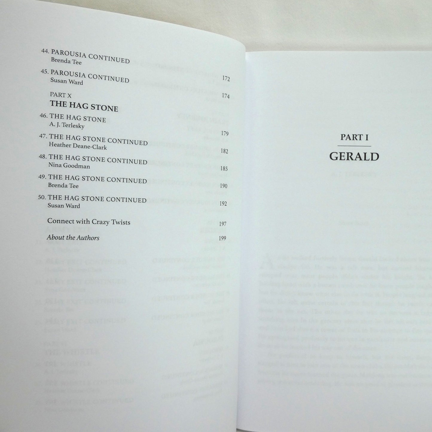 CRAZY TWISTS BOOK ONE: 10 Same Story Starts with 40 Different Tale Endings, by A.J. Terlesky, Heather Deane-Clark, Nina Goodman, Brenda Tee, Susan Ward (1st Ed. SIGNED)